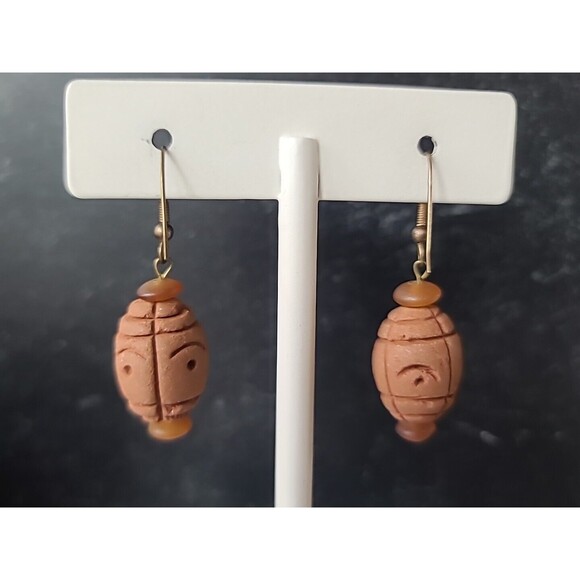 Dangling Beaded Pierced Earrings Vintage - Picture 1 of 10